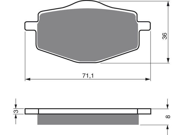 Goldfren Bremseklosser - Beta/Yamaha+ Klosser front 